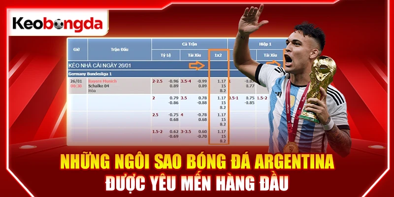 Những ngôi sao bóng đá Argentina được yêu mến hàng đầu